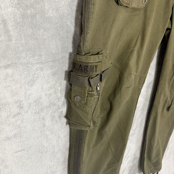 Vintage Y2K Japanese Free Knight Utility Cargo Pants Men 33 Military Green - Picture 9 of 9